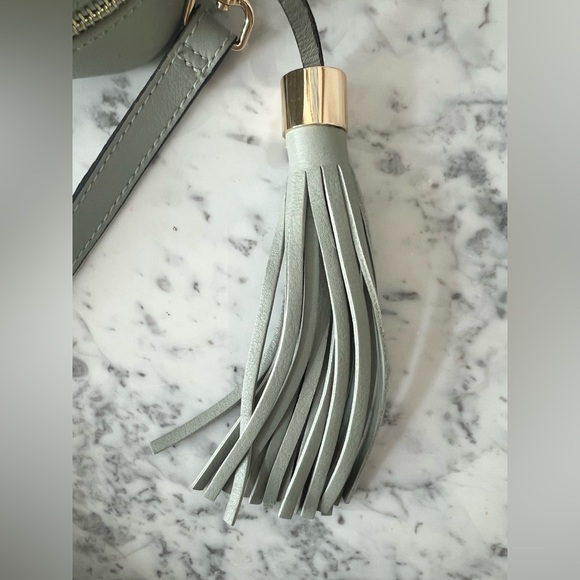 Valentino By Mario Valentino Mia Logo Leather Shoulder Bag in Mint Green - Picture 16 of 16